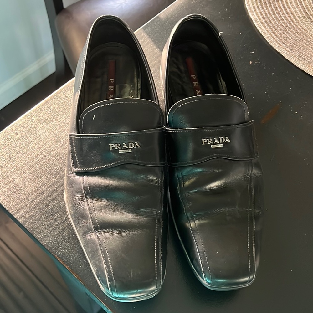 Vintage Prada Men’s Leather Loafers